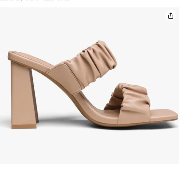 DREAM PAIRS High Heels Chunky Block Square Toe Heels Size 7 - Picture 3 of 5